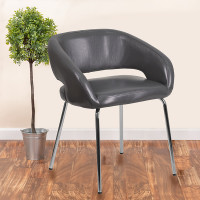 Flash Furniture CH-162731-GY-GG Fusion Leather Chair in Gray